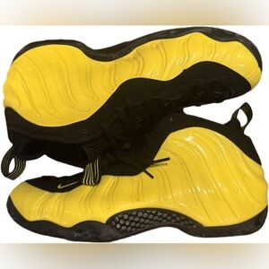 Nike Adult Foamposite Sneakers - black and yellow (Wu-Tang Optic Yellow)